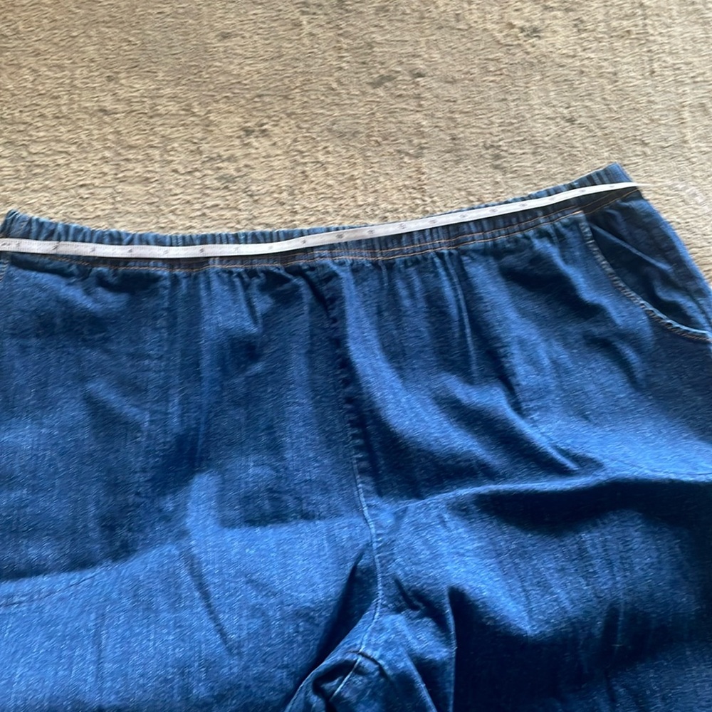 Ladies Croft & Barrow relaxed fit stretch Blue Denim pull on Jeans Sz 3X Short - Picture 5 of 8